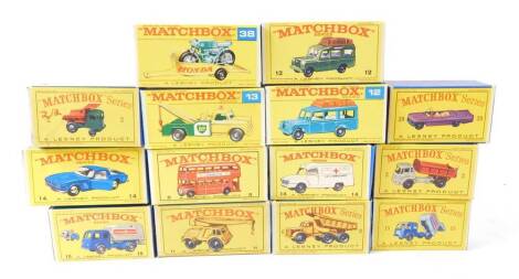 Matchbox Series vehicles, Lesney Product, some possible duplicates and replicas, boxed. (14)