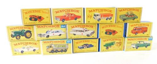 Matchbox Series vehicles, Lesney Product, some possible duplicates and replicas, boxed. (14)