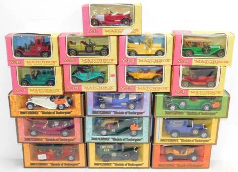 Matchbox Models of Yesteryear die cast vintage cars, all boxed. (18)