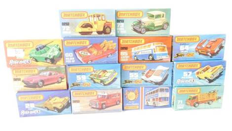 Lesney Matchbox die cast cars and other vehicles, some possible replica boxes, boxed. (14)