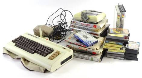 A Commodore Vic 20 computer, various computer games, etc.