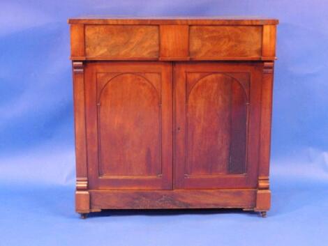 A late Georgian figure mahogany chiffonier