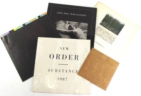 New Order and Joy Division. Substance 1987, Fact 200, Ceremony FAC.33, Blue Monday 12" FAC 73, Love Will Tear Us Apart, 12" single, FAC 23-12A and Atmosphere FACUS 2-UKA. (5)