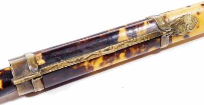 A pair of early 20thC chopstick sets, each in tortoiseshell decorated bamboo style sheaths, 29cm W. (2) - 3