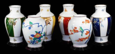 Various Franklin porcelain vases, to include The Vase of The Noble Orchid, The Vase of The Noble Bamboo, The Vase of The Noble Plum Blossom, The Vase of The Noble Chrysanthemum, etc. each in original packaging with certificate and paperwork, various dime