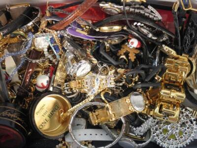 A large quantity of mainly lady's dress watches and some costume