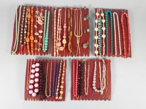 A quantity of costume jewellery - mainly beads