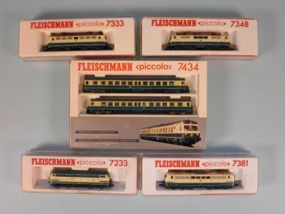 A Fleischmann Piccolo N gauge electric locomotive No. 7381