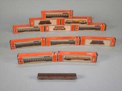 Various Lima N gauge carriages etc