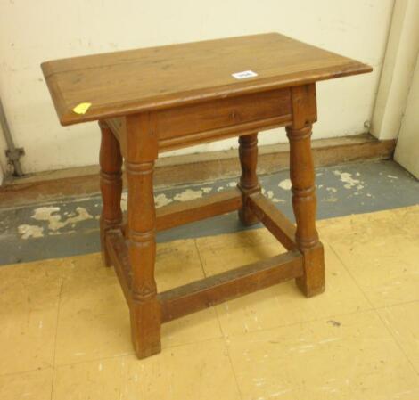 A reproduction oak joynt stool by Lapworth Industries of Cambridge<br