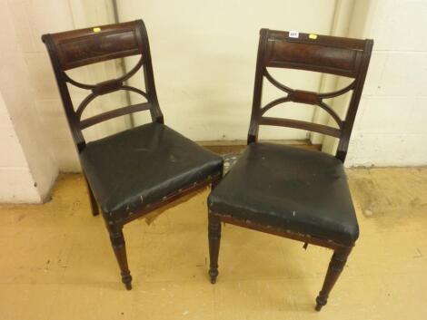 A pair of George IV mahogany side chairs