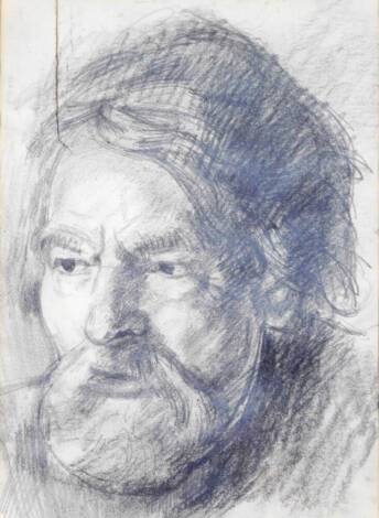 Brian Organ (b.1935). Portrait of a bearded gentleman, quarter profile, pencil, signed and indistinctly dated, 25cm x 17cm.