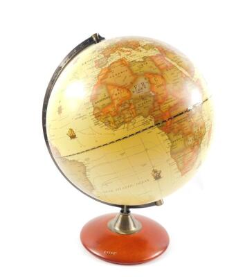 An Exerz terrestrial 'antique' desk top globe, 41cm H.