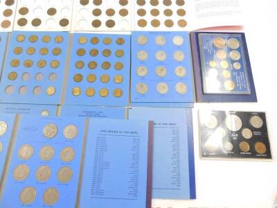 Great Britain silver and copper coin collections, including sixpences, shillings, florins and half crowns, commemorative crowns and other commemorative coin sets. (qty) - 3