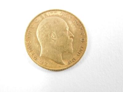 An Edward VII gold half sovereign 1908, 4.0g. - 2