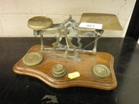 A set of Victorian letter scales