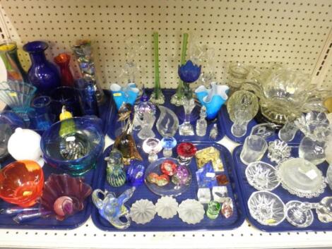 A large quantity of decorative china and glassware to include: candle holders