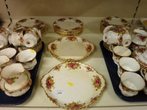 A Royal Albert "Old Country Rose" tea service