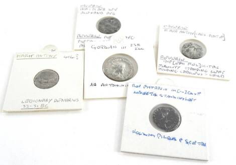 Various Roman silver Denarius, to include Caracalla, Severus Alexander, Gordian III, Commodus, etc. (a quantity)