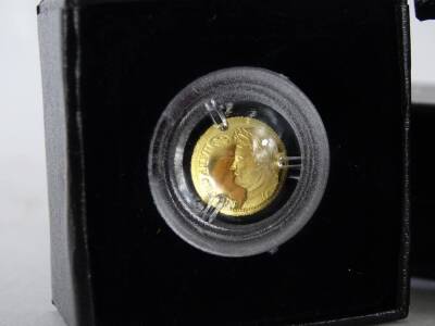 A collection of four Fabula Aurum and miniature gold coins, in original box and packaging. - 2