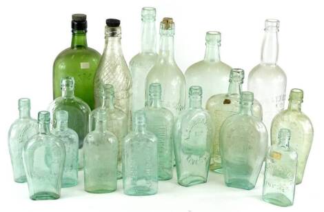 Various bottles, flasks, etc., relating to Lincoln and other geographical areas.