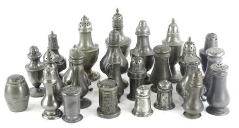 Miscellaneous castors, sanders, etc., to include a castle shaped example.