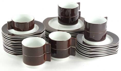 An Italian Ginori Alitala designed airline part coffee service, various printed marks to underside.