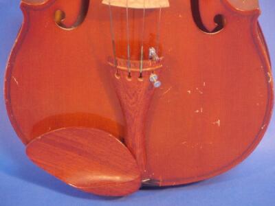 A 20thC Viola, bears a Chinese label, with bow in a fitted case - 6