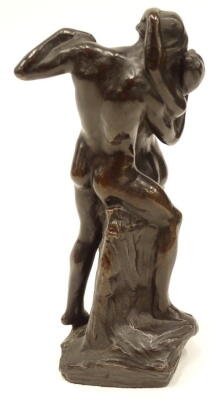 Charles Vyse (1882-1971). The Kiss, bronze, 25.5cm H. - 2