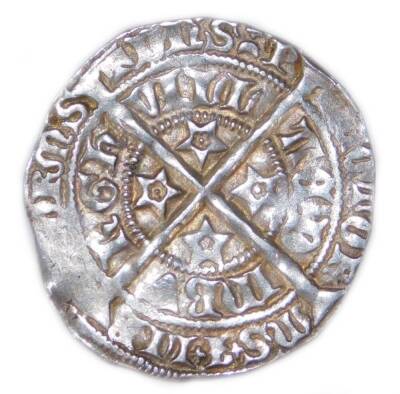 A Scottish silver groat, probably Robert II, 3cm W. - 2