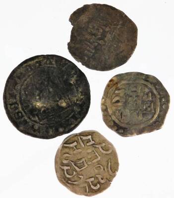 Four various hammered silver and other coins, probably Islamic or Arabic. (4) - 2