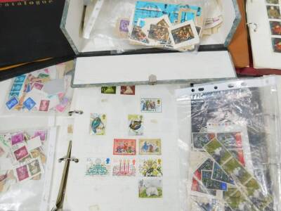 Various world used stamps, etc. Queen Elizabeth II collectors stamps, dated 15th February 1971, Jersey Channel Island Silver Wedding, Apollo 15 Mission, Cayman Islands, various other related collectors stamps, mainly late 20thC, a further album containing - 3