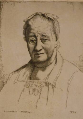 Edward Bouverie Hoyton (1900-1988). Portrait, quarter profile, etching, signed and dated 1935, 26cm x 18cm.