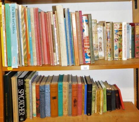 Various books, etc. children's annuals, Enid Blyton, various novels, hardback to include Spy Catcher, Asterix And The Secret Weapon, various others, etc. (a quantity)