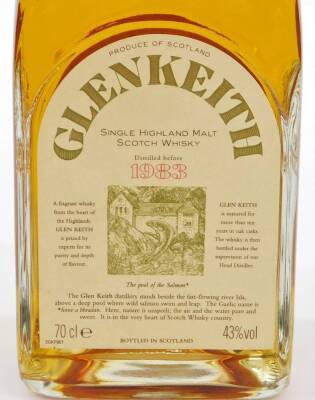 A bottle of Glen Keith Single Island malt Scotch whisky, 70cl. - 2