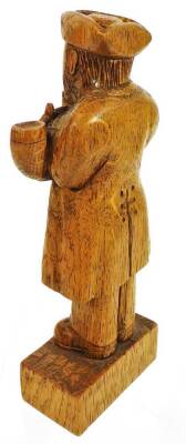 Bidwal (John). An English oak figure of the Ripon horn blower, 18cm H. - 2