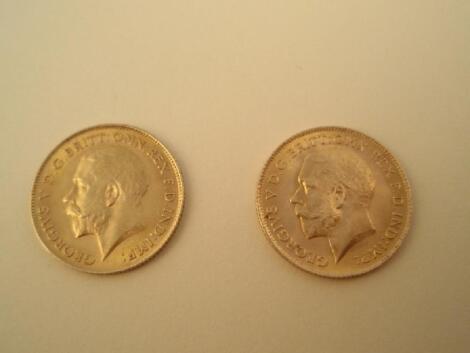 Two half sovereigns both 1914