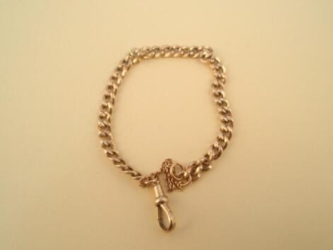 A curb link bracelet with swivel as clasp