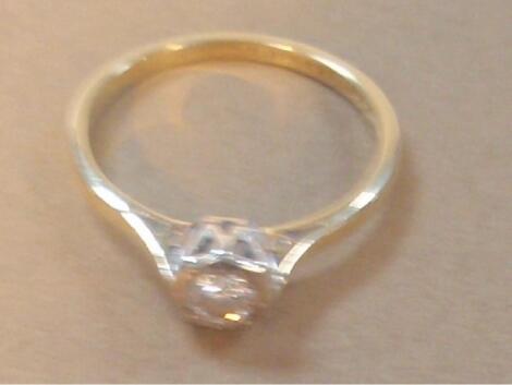 An 18ct gold solitaire diamond ring