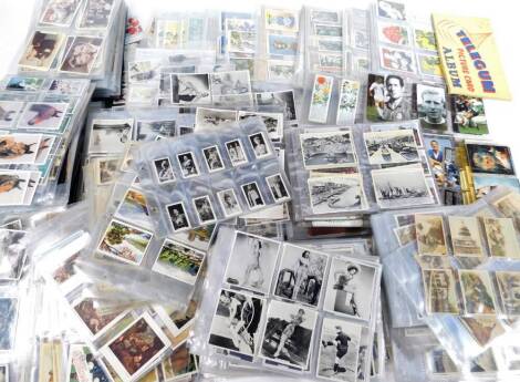 Various cigarette, trade and other cards, to include loose and in albums, British Wildlife, Radio Celebrities, other to include Wills, Brooke Bond Tea Transport Through The Ages, various other full and part sets. (a large quantity)