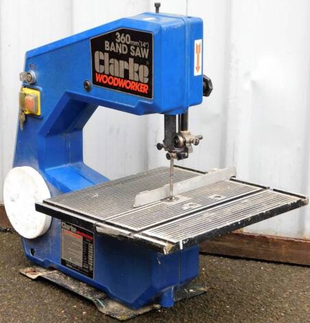 A Clark 360mm band saw, 70cm H.