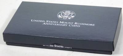 The United States Mount Rushmore Anniversary proof coin set, in fitted case with paperwork. - 3