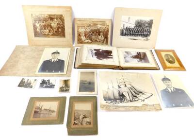 A Victorian naval photograph album relating to HMS Dryad, a Dryad Class Torpedo Gun Boat, including pictures of the crew, views of Malta, and other warships including HMS Speedy and HMS Repulse, gun drills at sea, and views of Port Said, Parlermo, etc., t