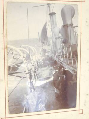 A Victorian naval photograph album relating to HMS Dryad, a Dryad Class Torpedo Gun Boat, including pictures of the crew, views of Malta, and other warships including HMS Speedy and HMS Repulse, gun drills at sea, and views of Port Said, Parlermo, etc., t - 3