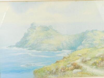 Thomas Mortimer (British, 1880-1920). Coastal landscape, watercolour, signed, 25cm x 35cm. - 2