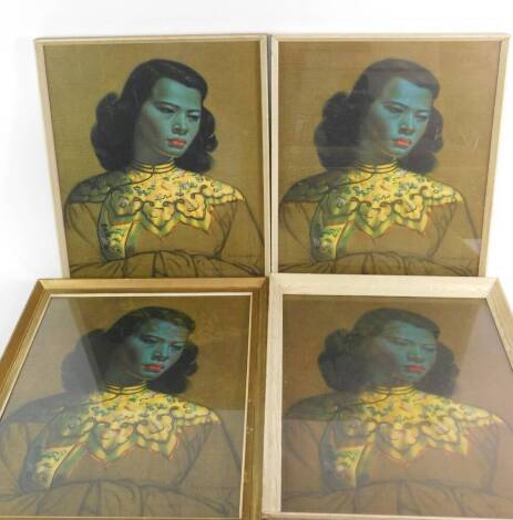 After Vladimir Tretchikoff (Kazakahstan, 1913-2006). The Chinese Girl, four prints, 59cm x 49cm. (4)