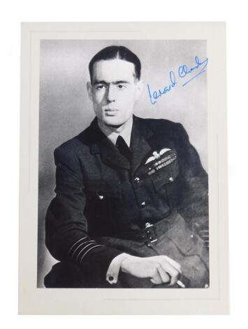 A signed photograph of Leonard Cheshire VC.