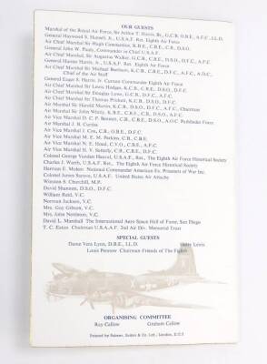 Royal Air Force Bomber Command Reunion Dinner Menu, signed by 617 Squadron Dambuster David Shannon DSO and Bar, DFC and Bar, together with signatures of 8th United States Army Air Force Veterans. - 6