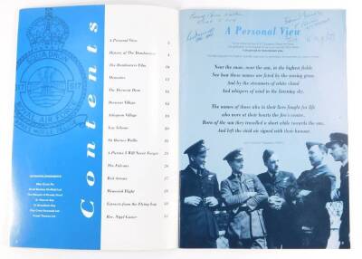 A No 617 Squadron RAF The Dambusters 50th Anniversary Commemoration Brochure, with various signatures of 617 Squadron Aircrew Members, to include Les Munro DSO DFC, Bob Knights, Johnnie Johnson DFC, Ken Brown CGM. - 3