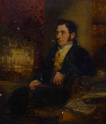 19thC British School. Portrait of a gentleman, oil on copper, 20.5cm x 17.5cm.